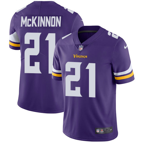 Nike Vikings #21 Jerick McKinnon Purple Team Color Men's Stitched NFL Vapor Untouchable Limited Jersey